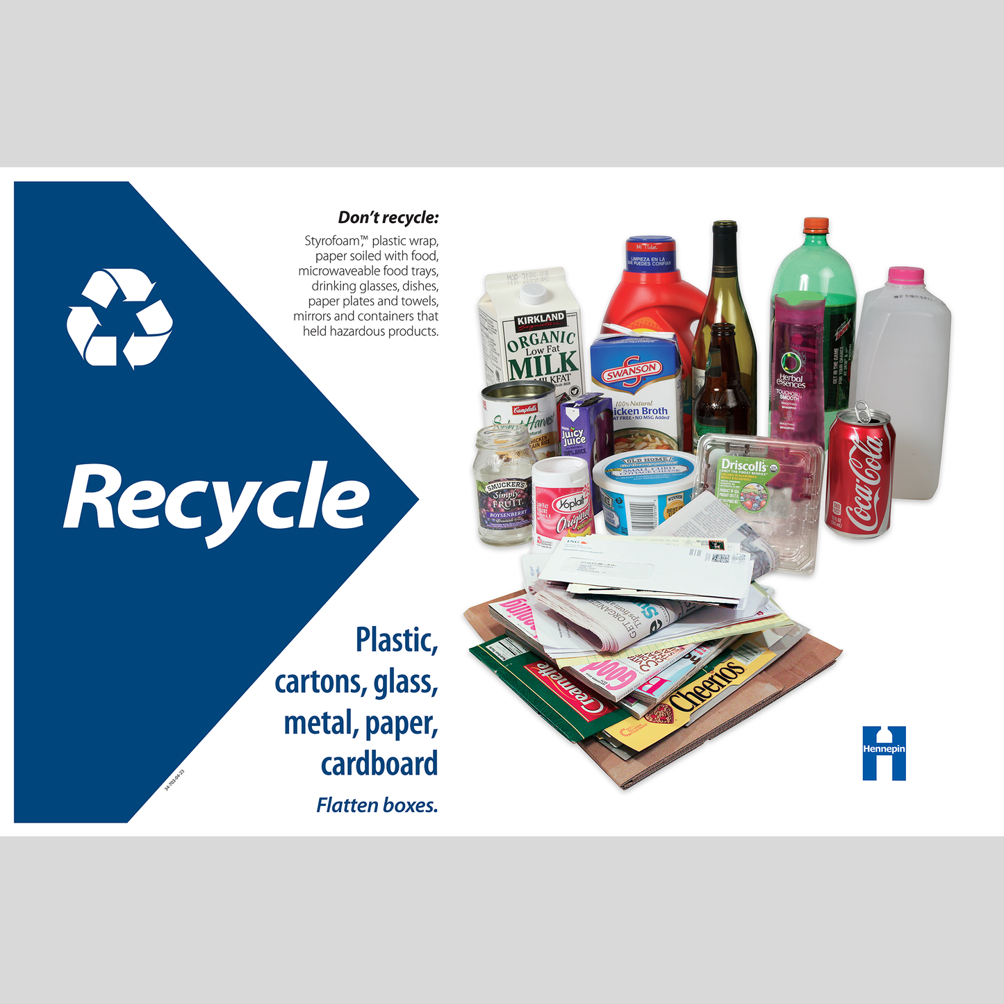 Recycling outdoor aluminum sign