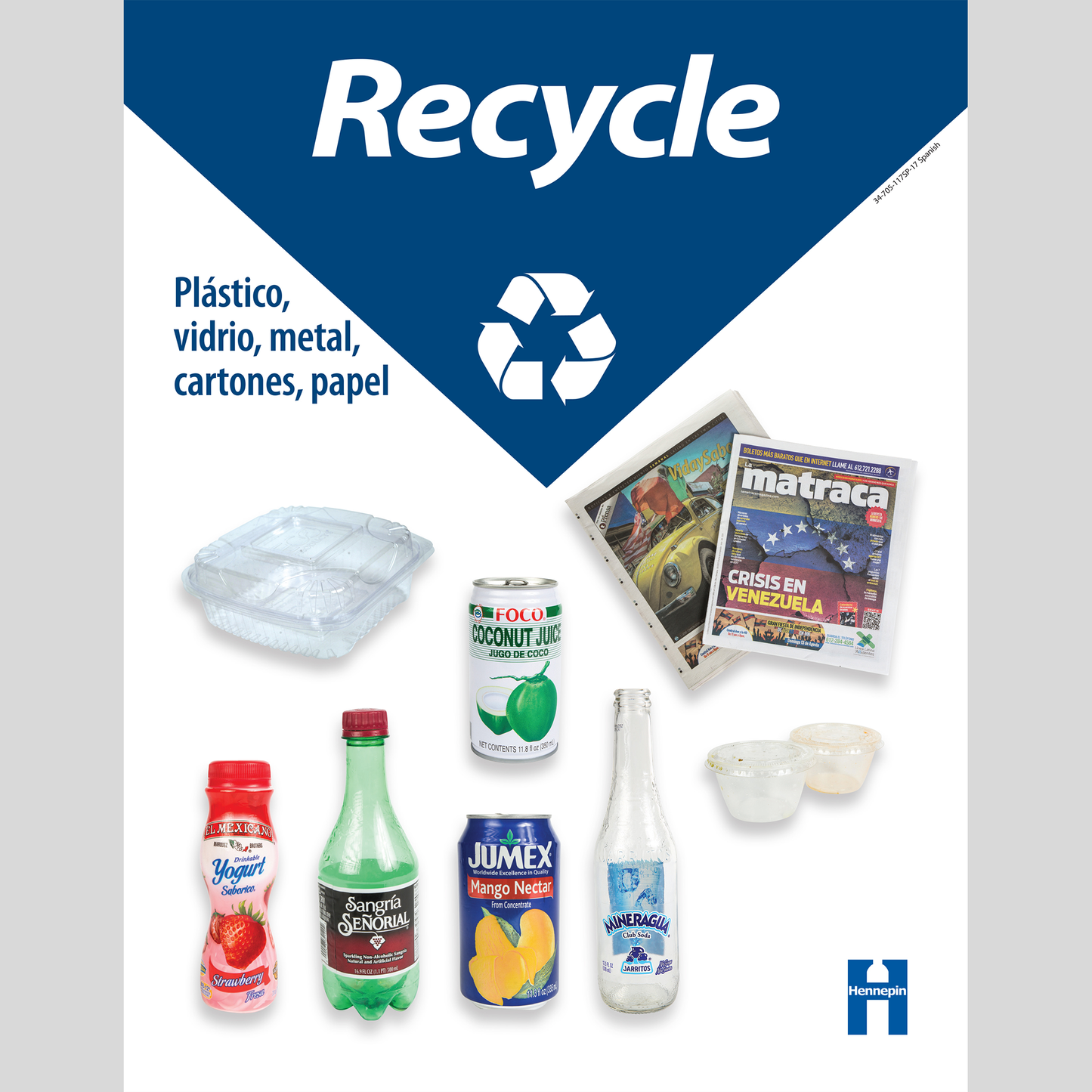 Public space recycling poster