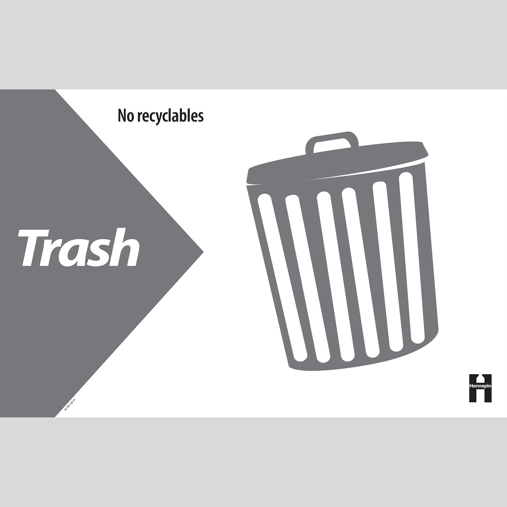 Trash dumpster label for businesses Environmental materials