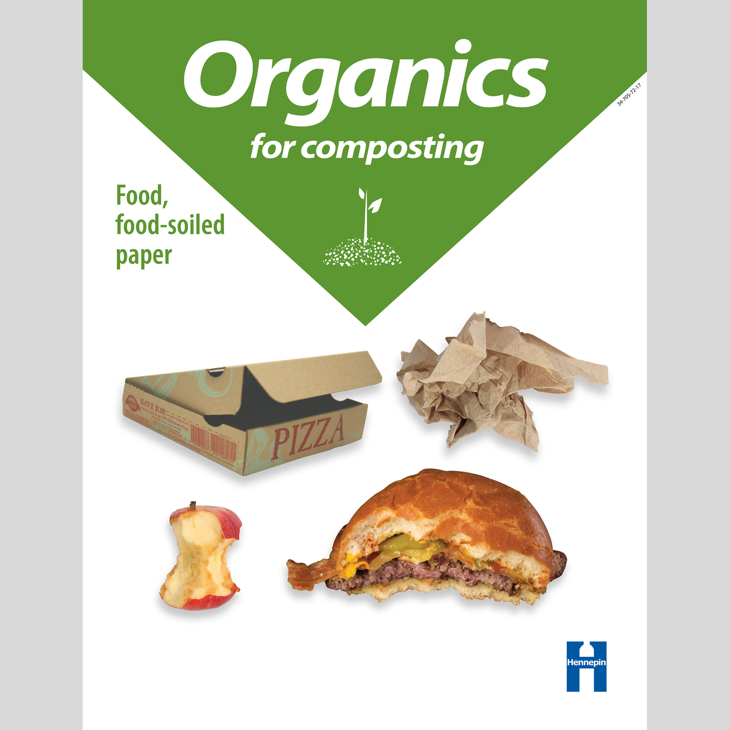 Organics recycling poster, no certified products