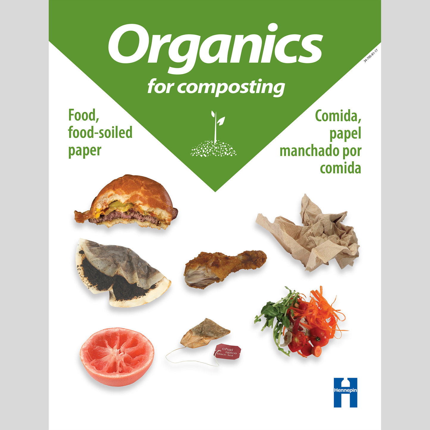 Restaurant organics recycling poster