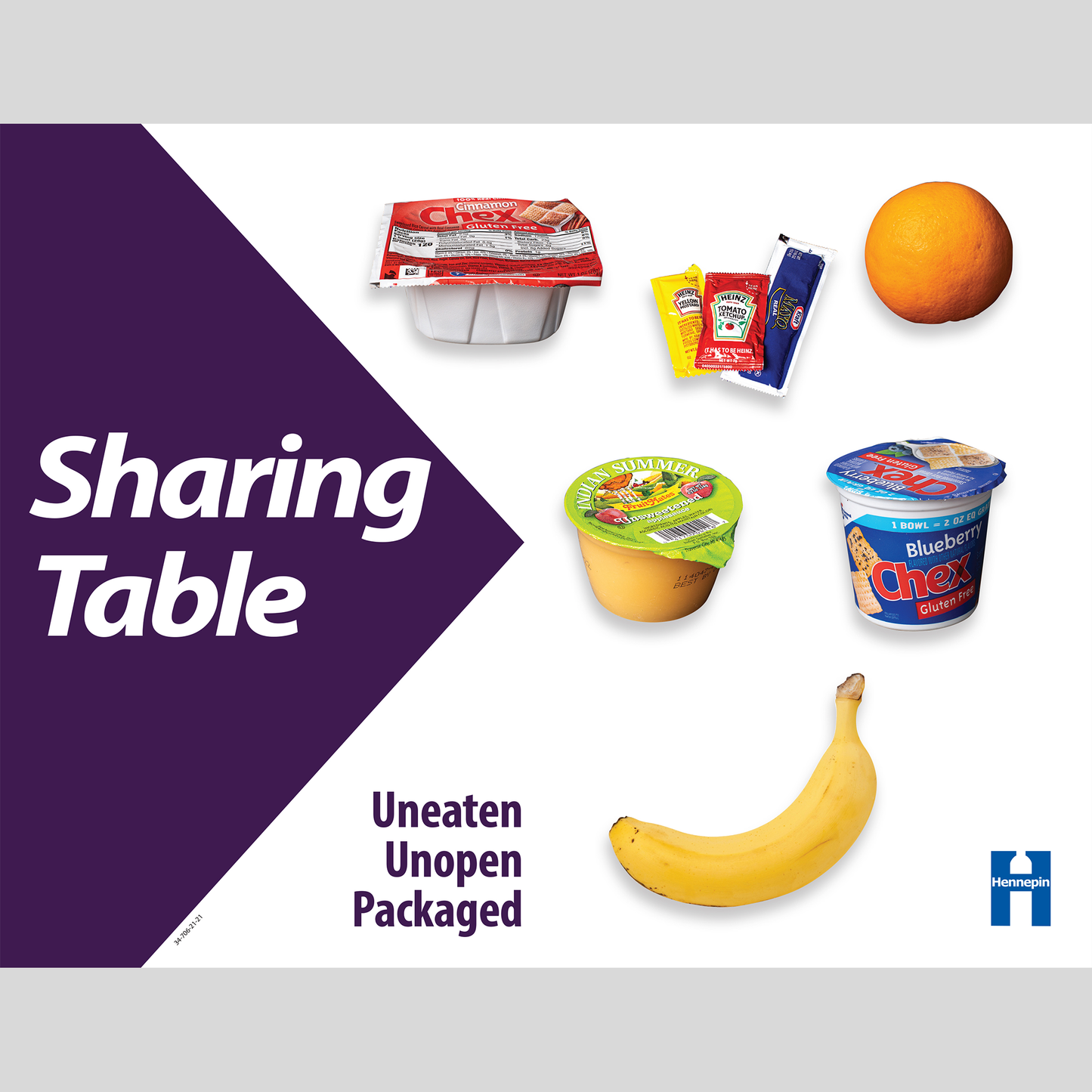 Sharing table sign, no refrigerated food. Download only