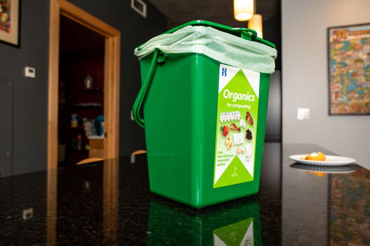 Organics recycling at home label for residents