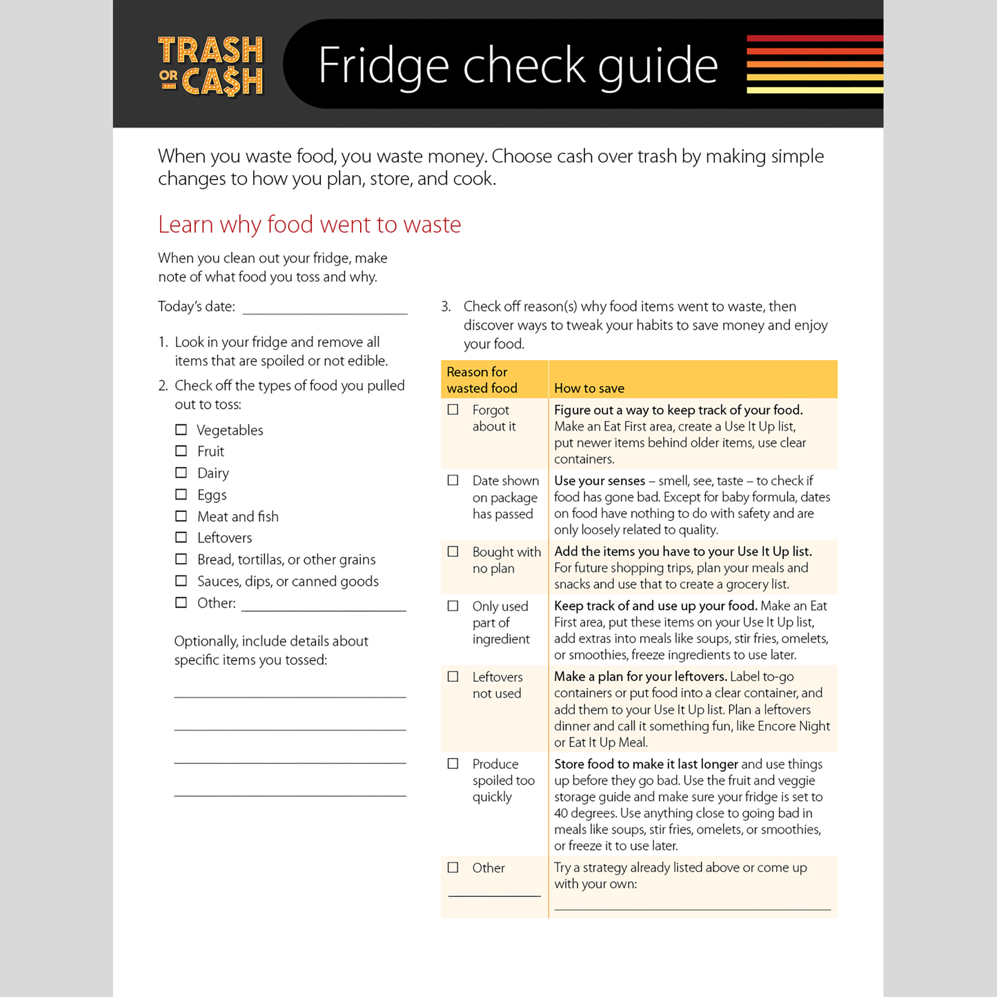 Fridge Check Guide