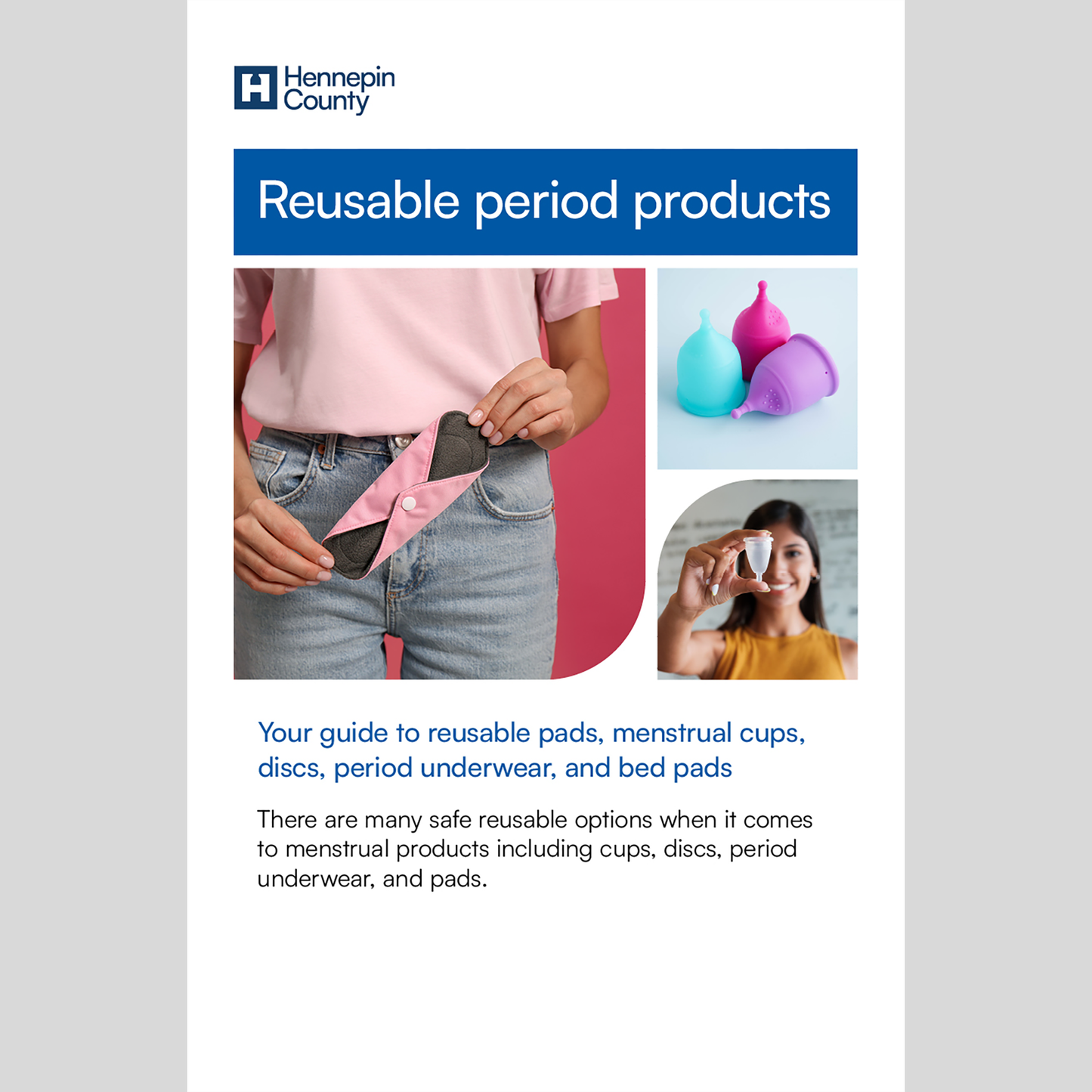 Reusable menstrual products brochure
