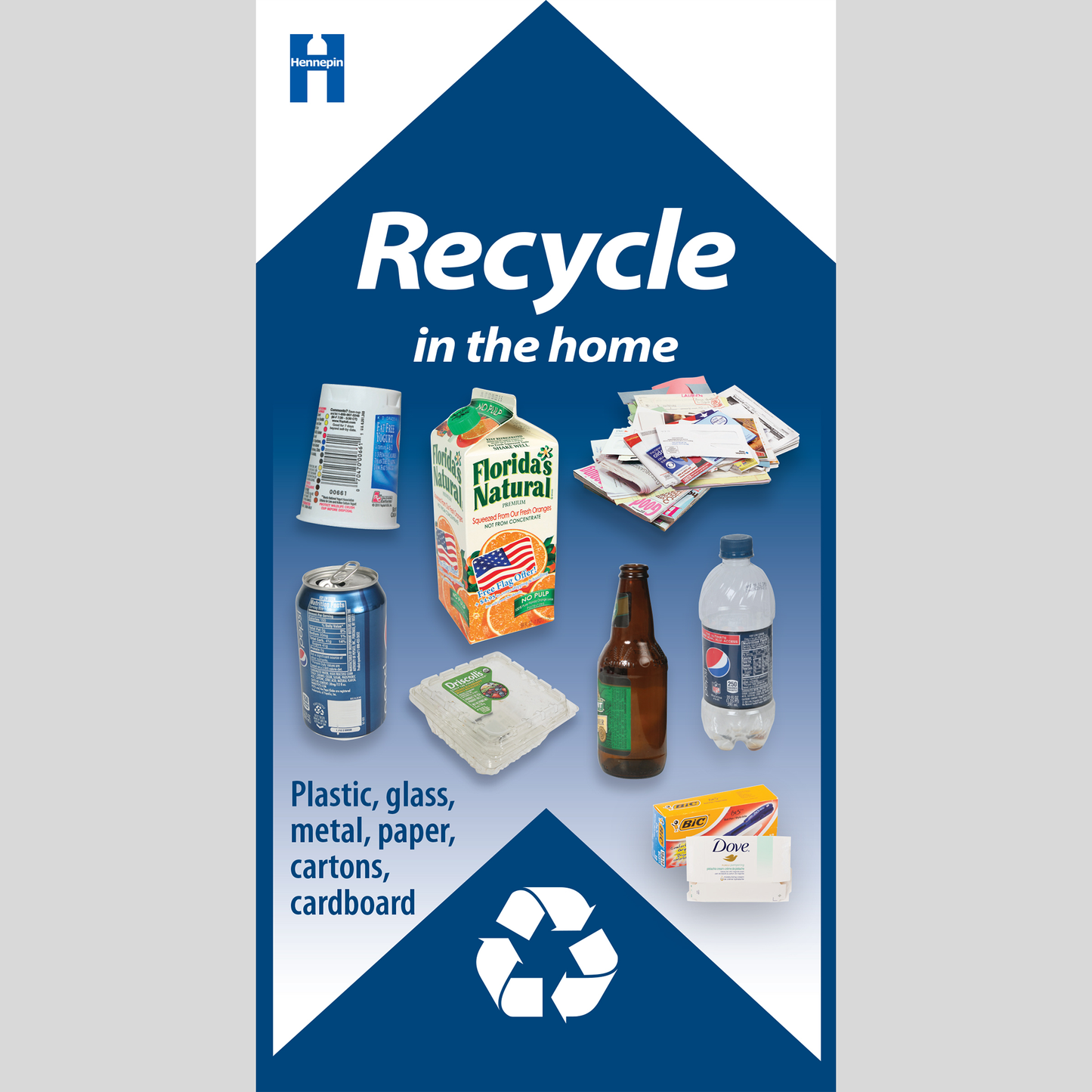 Recycle at home label for residents