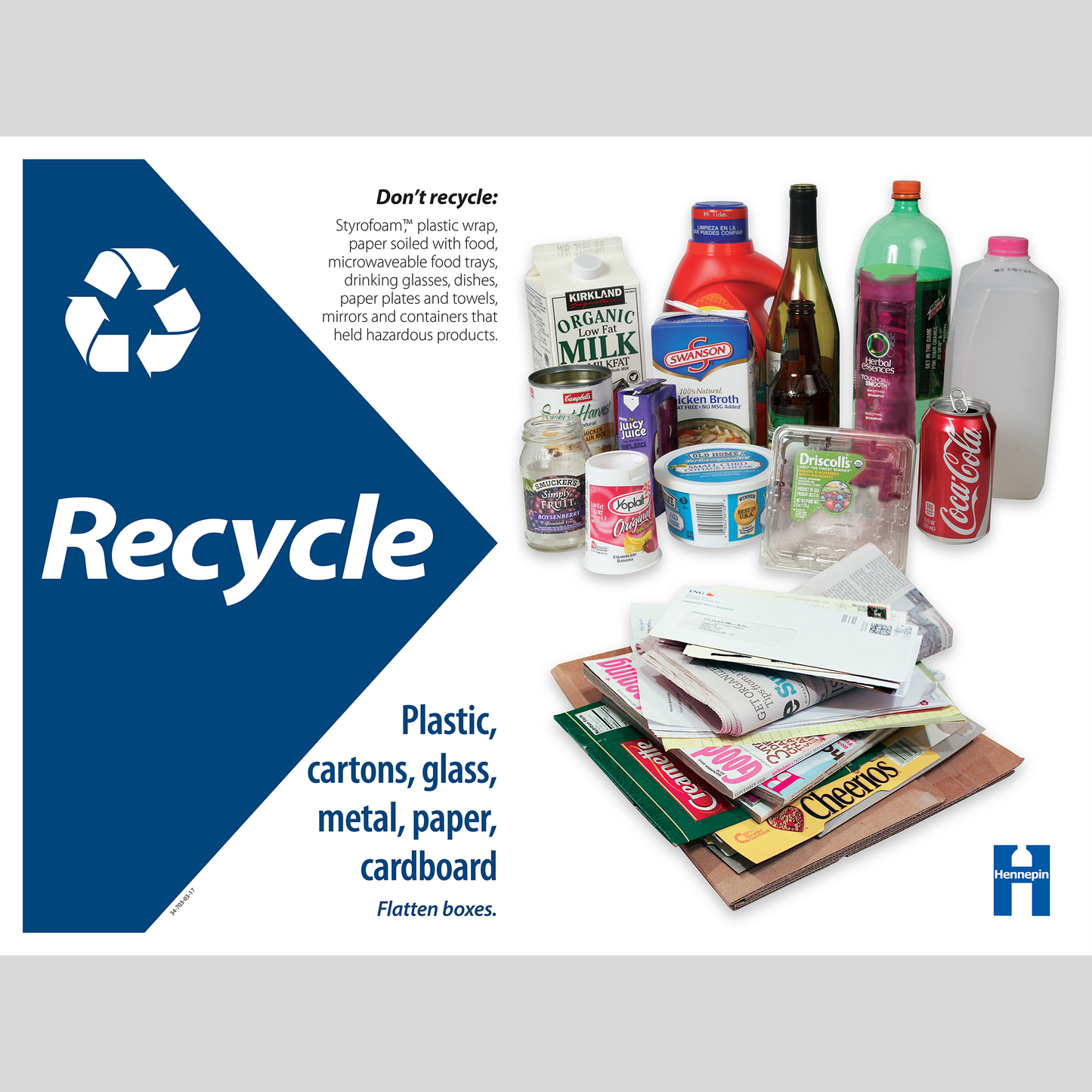 Recycling outdoor aluminum sign