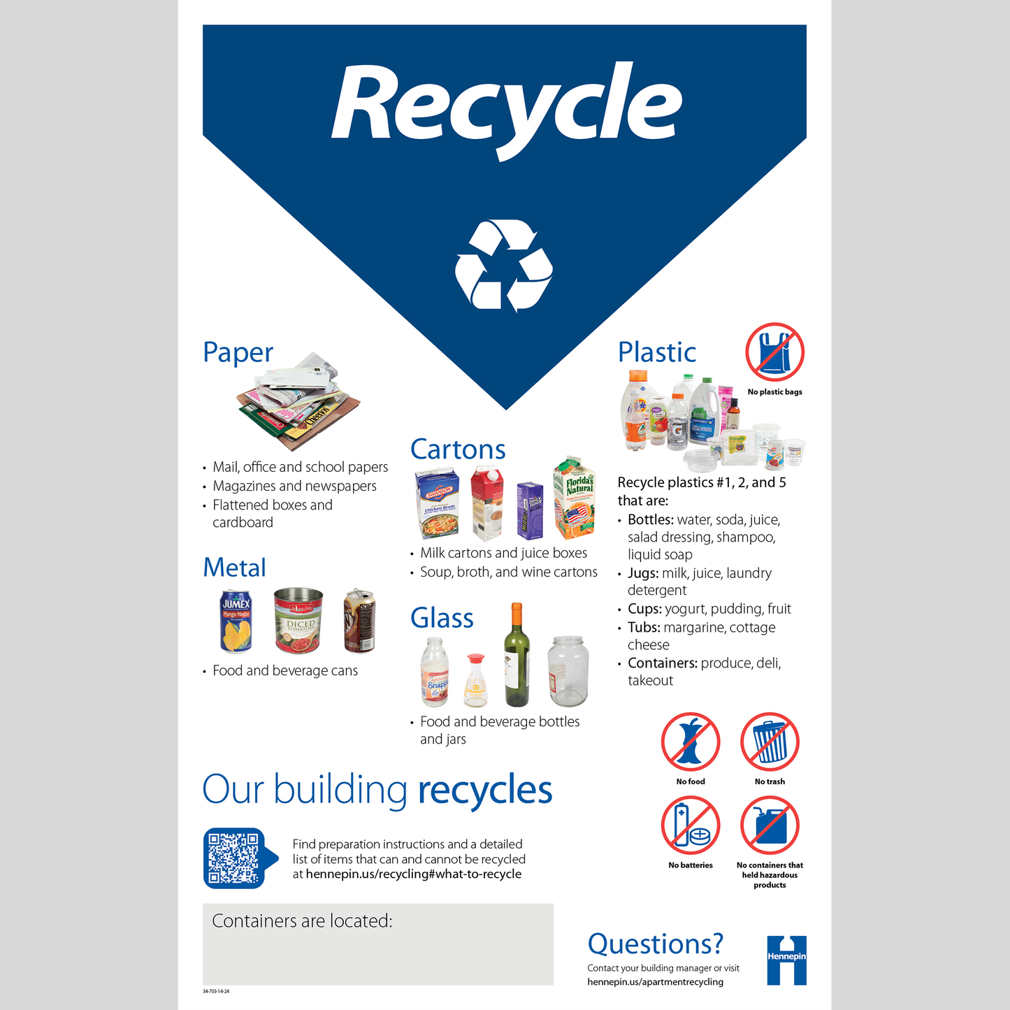 Our building recycles poster