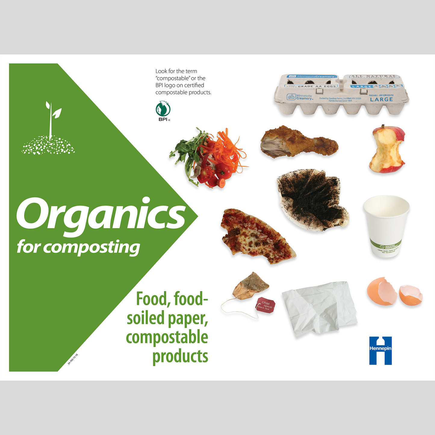 Organics outdoor aluminum sign