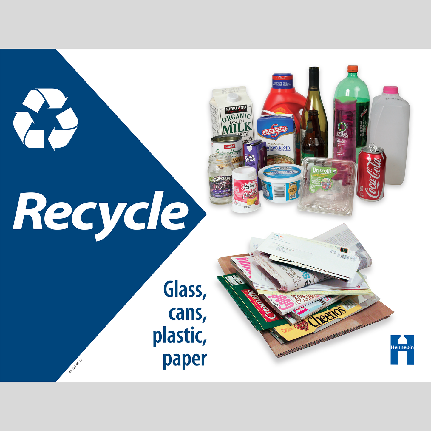 Recycling cart label