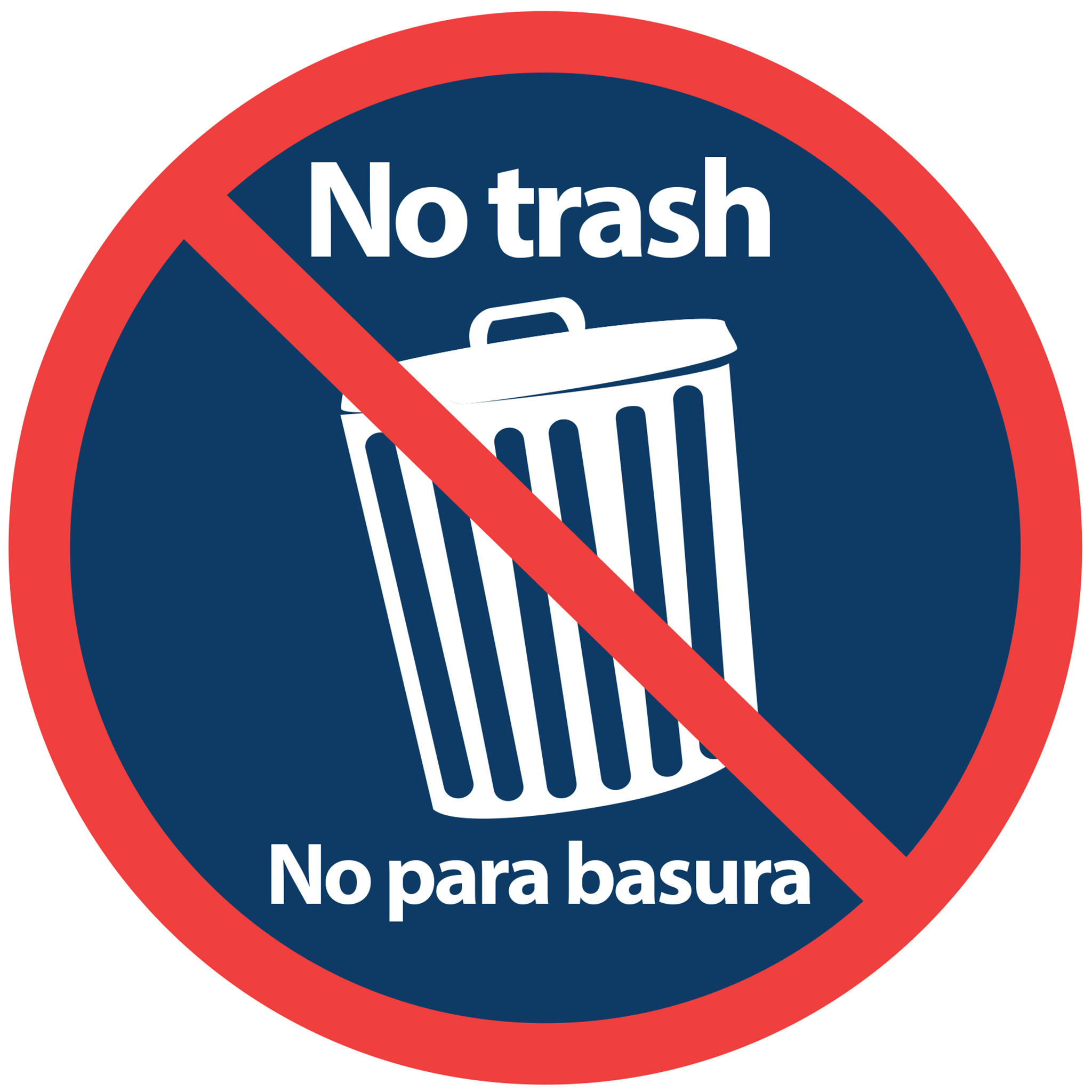 No trash label for multifamily buildings – Environmental materials