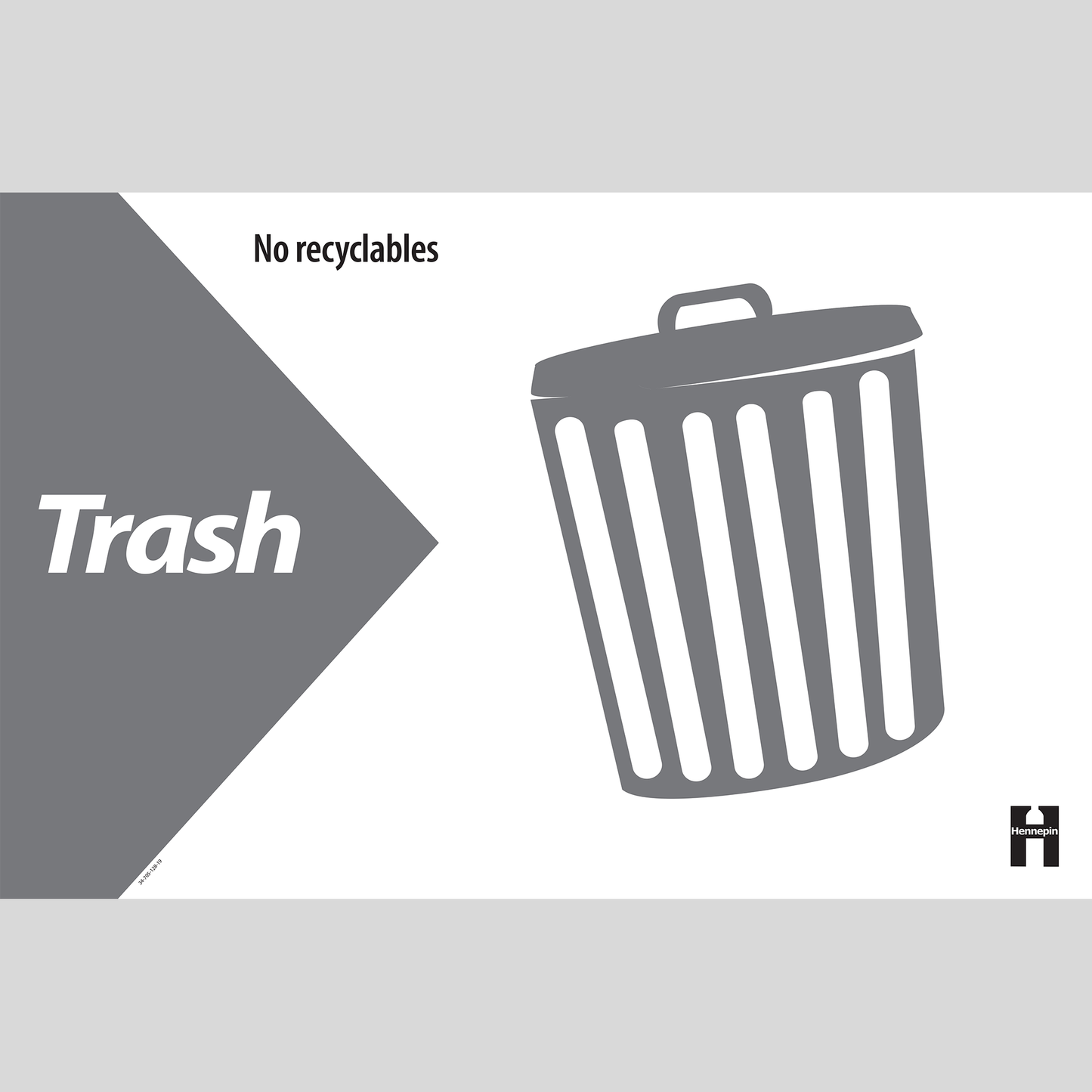 Trash dumpster label - for multifamily buildings