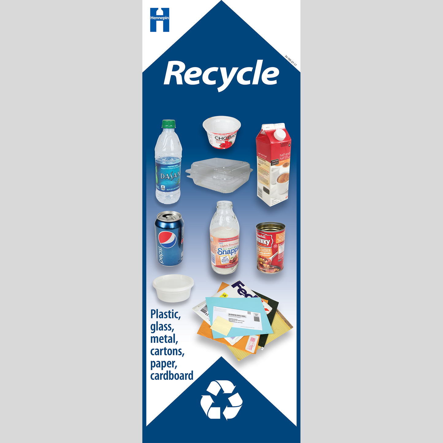 Main recycling container label