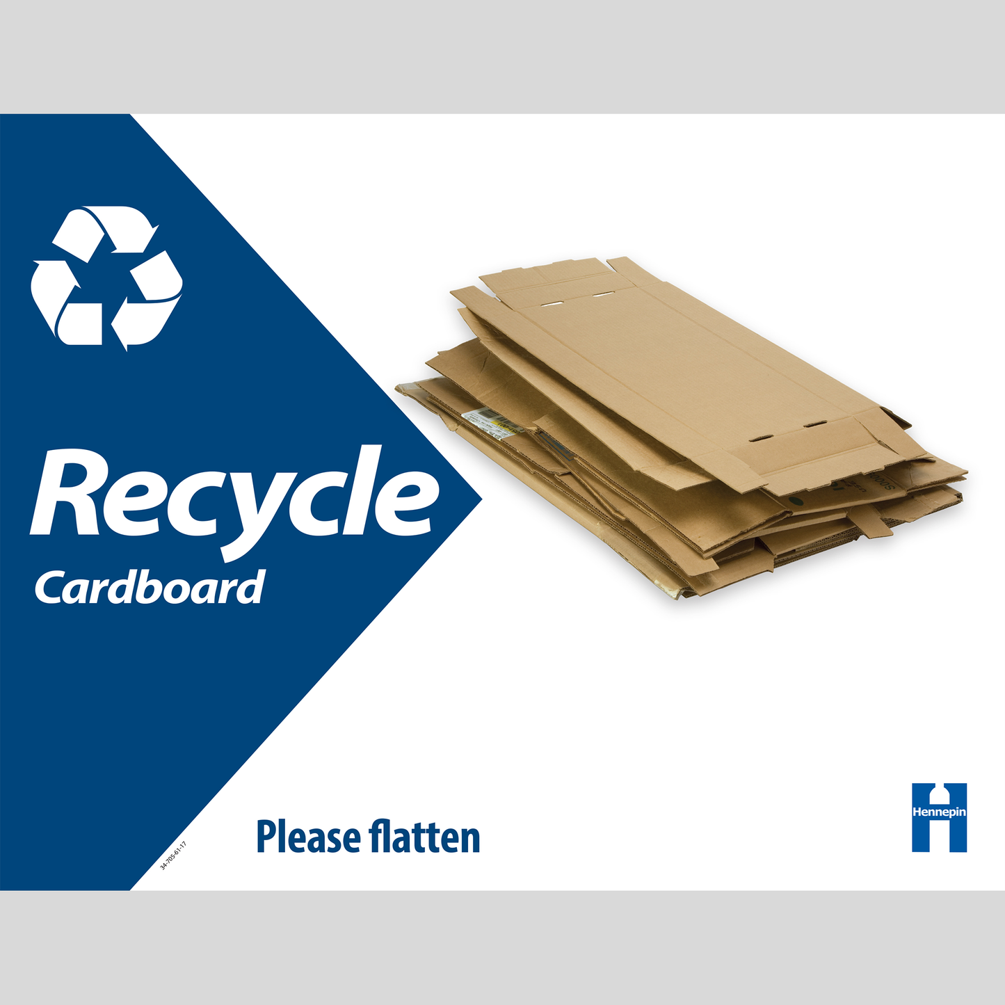 Cardboard recycling label for businesses