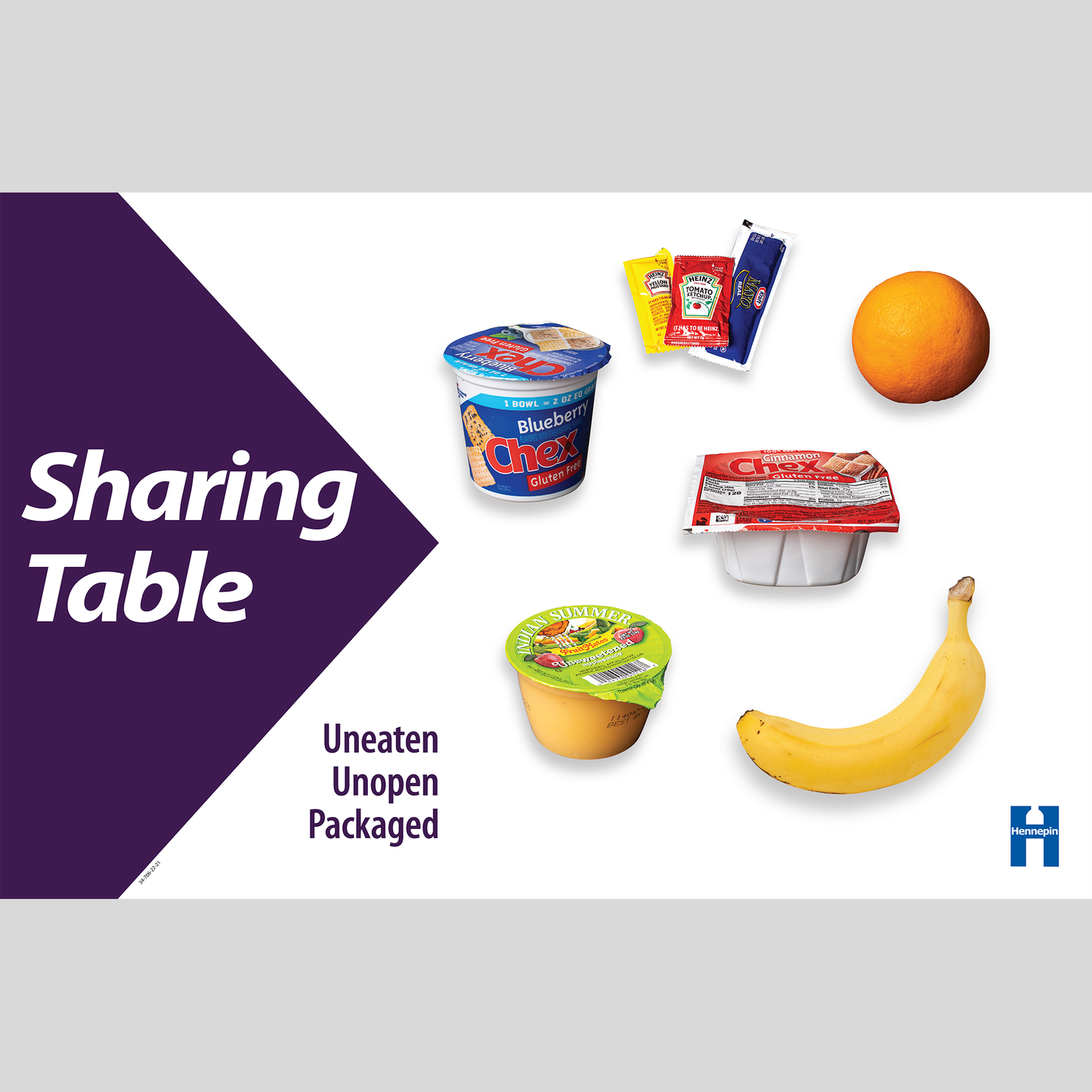 Sharing table sign: no refrigerated food