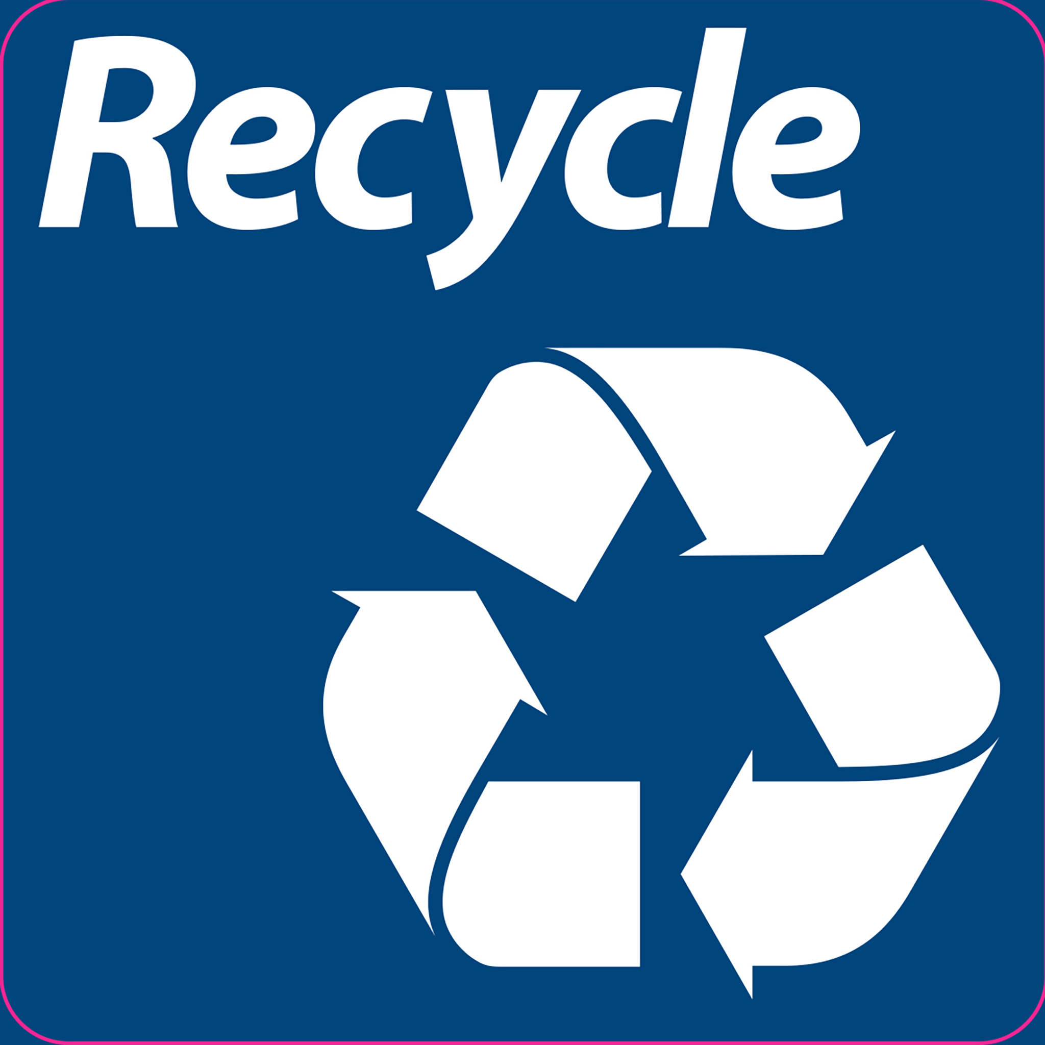 Recycling lid and small bin label for residents – Environmental materials