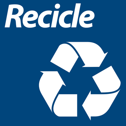 Recycling lid and small bin label for residents